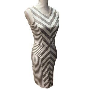 Milly Of New York | V-Neck Sleeveless A-Line Striped Dress